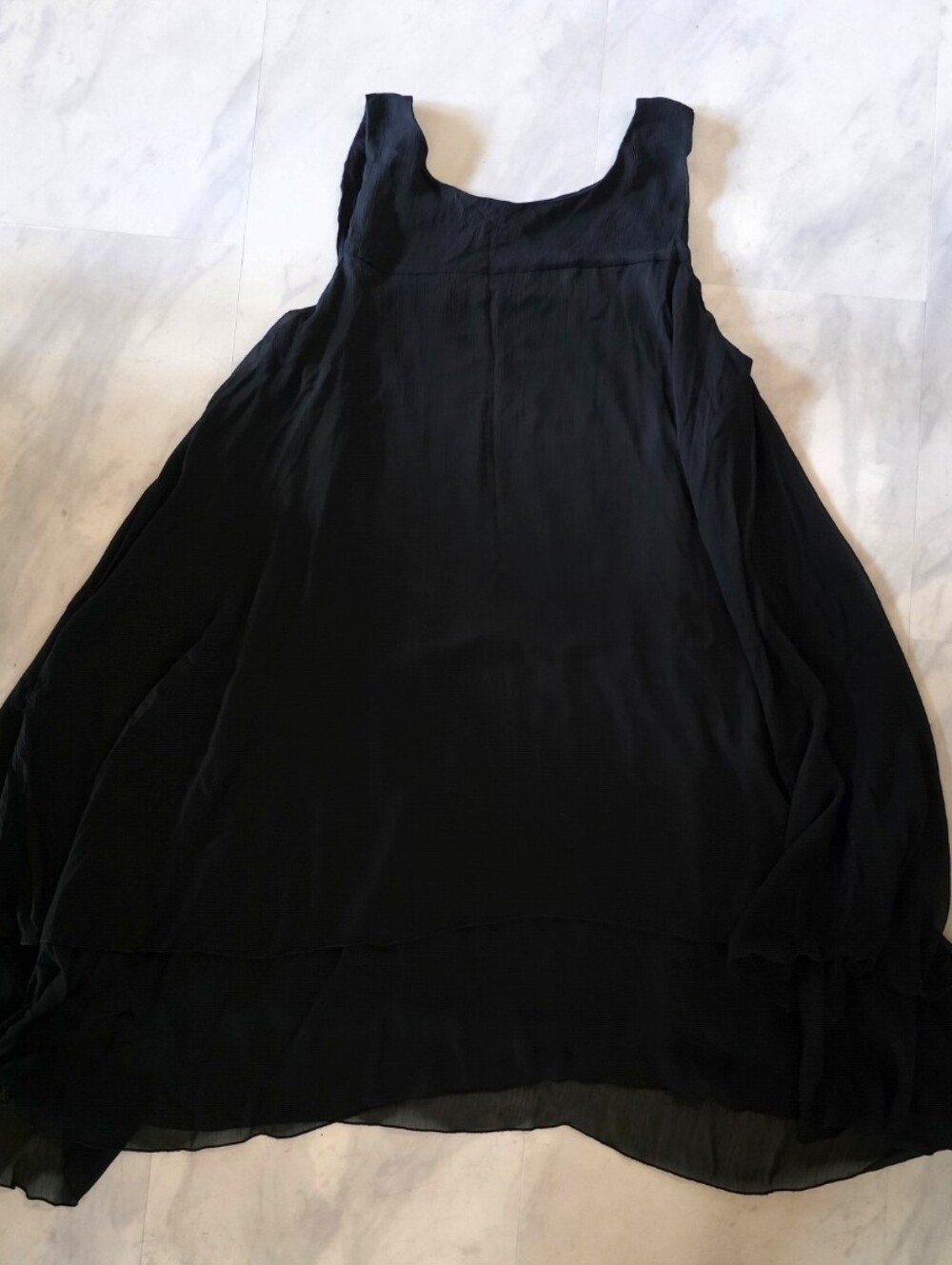NWOT Black Dress by Pow Wow Size Large Chiffon A Line